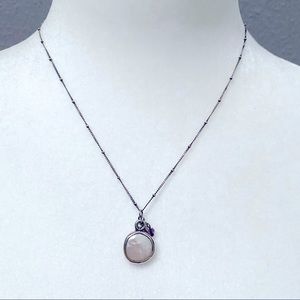 COIN PEARL Sterling Silver Necklace Beaded Chain